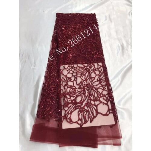 Nice design BZL-1916 with beads bridal french net lace fabric for wedding dress17