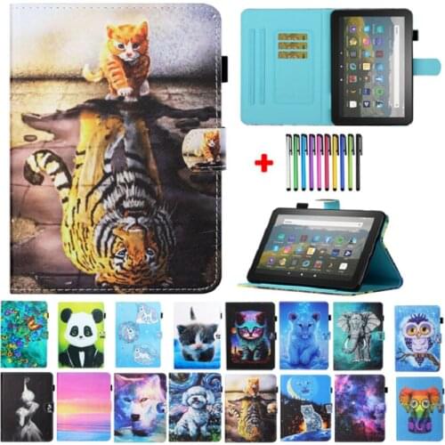 Magnetic PU Leather Cover For All New Kindle Fire HD 10 Plus 2021 Wallet Stand Case for Kindle Fire HD 10 Case HD10 2021 11th