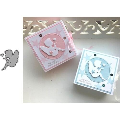 Metal Cutting Dies for 2021 New Scrapbooking Little Angel Frame Edge No Stamps Crafts Background Cutter Paper Cardmaking Stencil