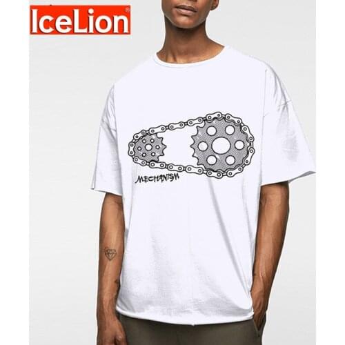 IceLion Summer Tshirt Printed Men T-Shirt Slim Short Sleeve Men Round Neck Tshirts Half Sleeve Men T-Shirt Hip-Hop Men Shirt
