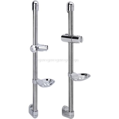 A Set Shower Rod Soap Dish Lifter Pipe ABS Lifting Frame Adjustable Head Holder J16 19 Dropship