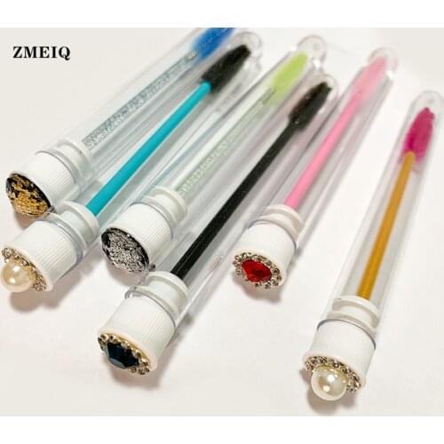 New Design reusable eyebrow brush tube disposable eyelash brush eyebrow brush with New eyelash resin drill replaceable brushes
