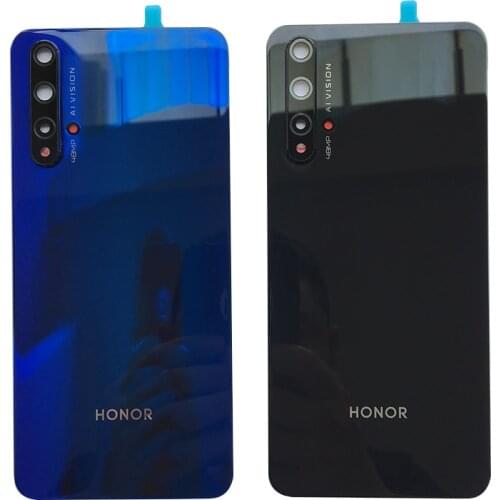 ZUCZUG New Glass Rear Housing For Huawei Honor 20 Battery Cover Back Case With Camera Lens+Adhesive