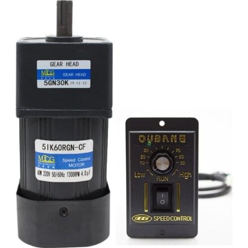 5IK60RGN-CF 60W single-phase AC deceleration speed regulating motor, forward and reverse + speed controller