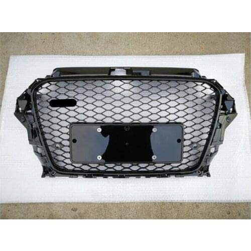 Car Front Bumper Grill Center Grille for Audi A3/S3 8V 2014 2015 2016 (Refit for RS3 Style) Car Front Bumper Grille