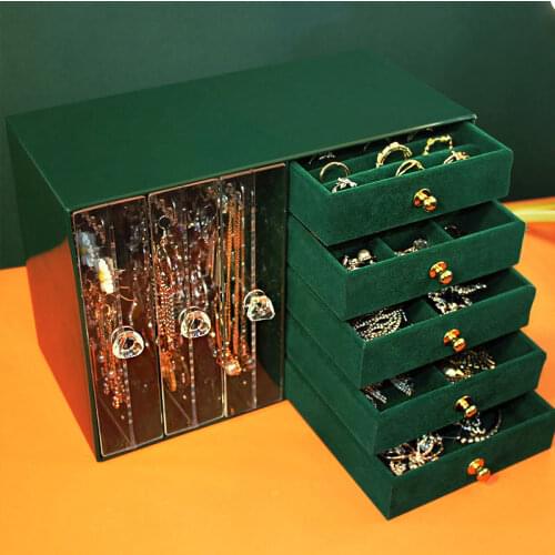 Large-capacity Storage Jewelry Box, Earrings, Necklaces, Earrings, Transparent Display Stand, Dustproof Multi-function Box