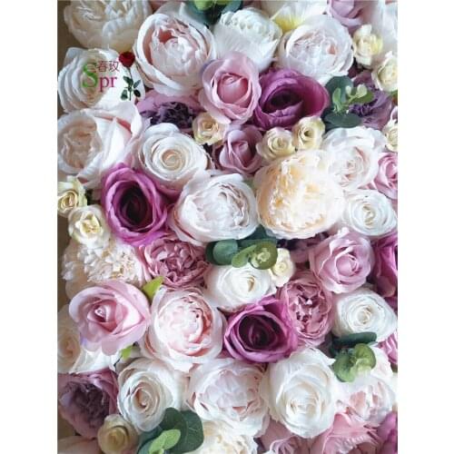 SPR Free Shipping 10pcs/lot 3D Artificial rose peony &hydrangea flower wall wedding backdrop artificial flower arrangements