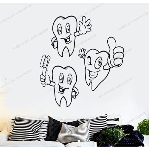 Dental Clinic Wall Decal | Dental Wall Sticker home decor living room Dental Clinic stationery sticker Tooth wall decal yw-745