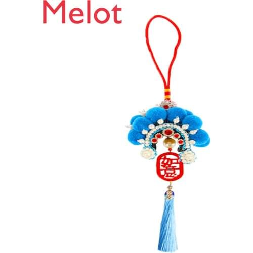 Peking Opera Facial Makeup Features Automobile Hanging Ornament Hua Dan Phoenix Crown Headdress Sichuan Opera Chinese Style