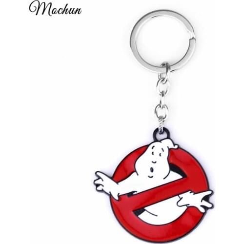 Ghostbusters Logo cool pendant quality Glow In the Dark Belt Buckle Red Enamel Keychain Movie jewelry