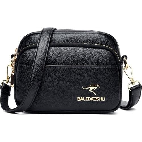 Women Messenger Bag Lady Shoulder Crossbody Bag Small Female PU Leather Handbag Zipper Purse
