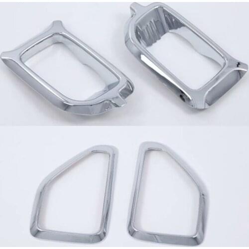 For Sportage R 2018 Rear Tail Fog Lamp Cover and Front Fog Lamp Cover Fog light Frame Abs Chrome 2Pcs Car Exterior Styling