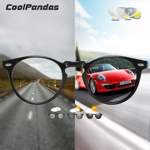 2019 Photochromic Polarized Sunglasses Women Pink Small lens TR90 Round Lady Driving Sun Glasses For Men Vintage Zonnebril Dames