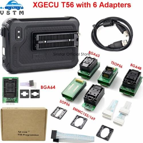2020 100% Original XGecu T56 Programmer Powerful programmer support Nor Flash / NAND Flash / EMMC with 6 adapters
