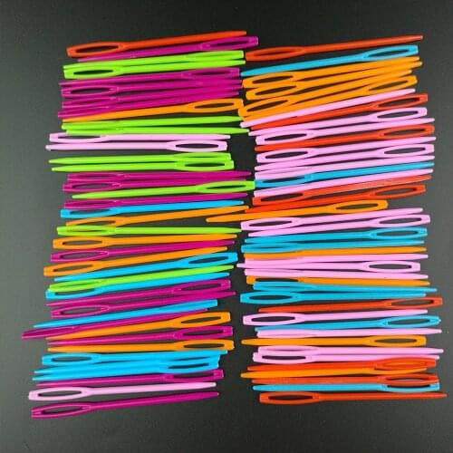 5x 7CM+5x 9CM Plastic Colorful Large Eye Wool Sewing Embroidery Tapestry Needles Cross Darning Stitchery Needles Craft Tools