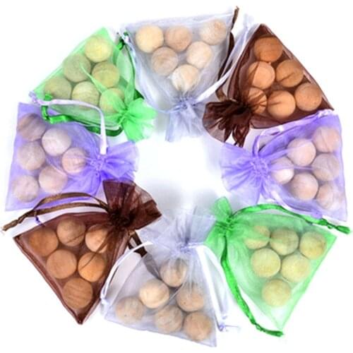 6pcs/bag Pure Natural Fragrant Cedar Wood Balls Eucalyptus Camphor Ball Pest Control Moth Repellent Prevent Mildew Moistureproof