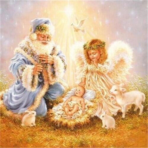 Angel Girl Printed Fabric 11CT Cross Stitch Full Kit Embroidery DMC Threads Hobby Handmade Needlework Sewing Jewelry Needle