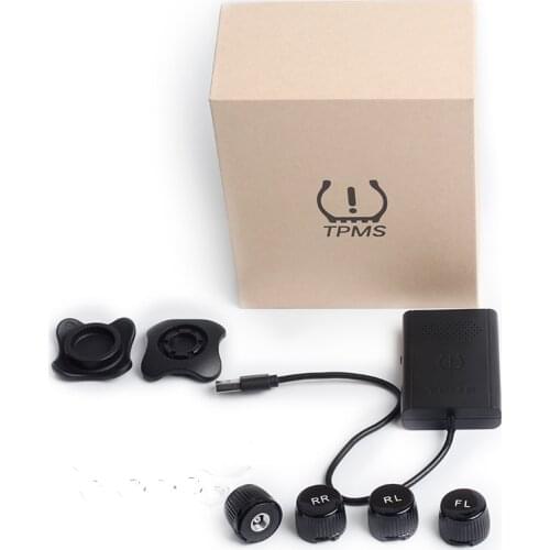 Prelingcar Car detector USB TPMS Navigation Android 4 Wireless Internal Sensors Auto Tyre Alarm Tire Pressure Monitoring System