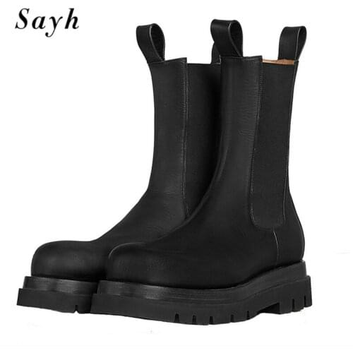 Platform Ankle Boots Women 2020 Chunky Heel Platform Boots Luxury Brand Designer Chelsea Boots Women Martin boots Winter Shoes