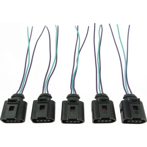 Passat B5 B7 Golf Tiguan CC MK5 A3 A4 A6 A8 TT Q7 Air Conditioning Pressure Sensor Plug Harness 3B0973703G 5 Pcs