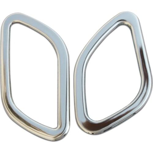 2pcs kit Stainless steel trim accessories interior outlet decoration ring Car Accessories For Volkswagen VW POLO 2011-2015