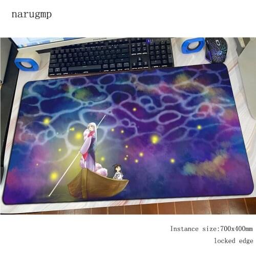 Inuyasha mousepad gamer 70x40cm Domineering gaming mouse pad Beautiful notebook pc accessories laptop padmouse ergonomic mat