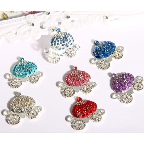 Crystal 30*33mm princess rhinestone carriage button for hair craft embellishment accessories can mix colors 10PCS/lot(BTN-5434)