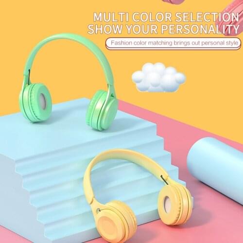 Macaron Mini Gaming Headset Wireless Headphones Bulit-in Mic V5.0 Bluetooth Headphones Hifi Bass Stereo Sports Earphones Student