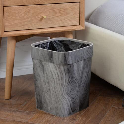 Trash Can Plastic Household Square Lidless Large Capacity Nordic Style мусорное ведро Simple Light Luxury Creative Garbage Cans