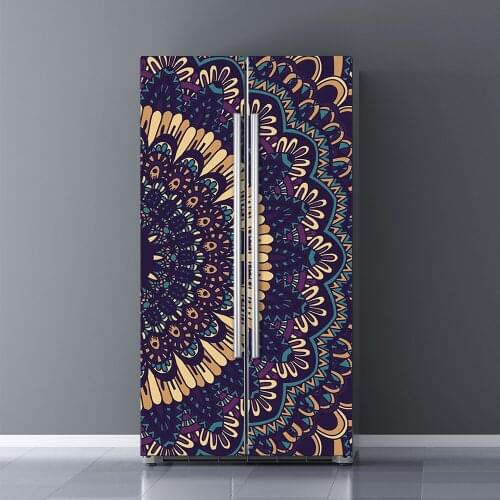 Refrigerator and Door Sticker Ottoman Motifs Door Household Wallpaper Stickers Bedroom Parlor Corridor Door Decoration