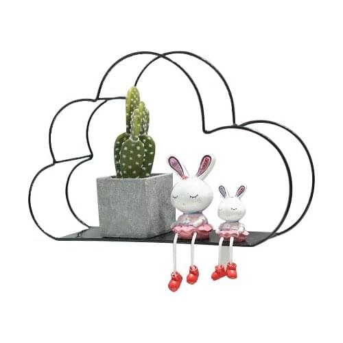 Smooth surface Nordic style wall decoration shelf stable load-bearing wall cloud-shaped wrought iron partition