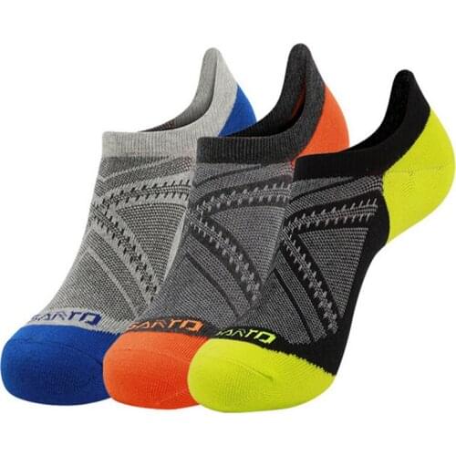 Men Sports Socks (3 Pairs/lot) SANTO/NS042 Cotton Slipper Socks Quick Dry Outdoor Running Hiking Socks