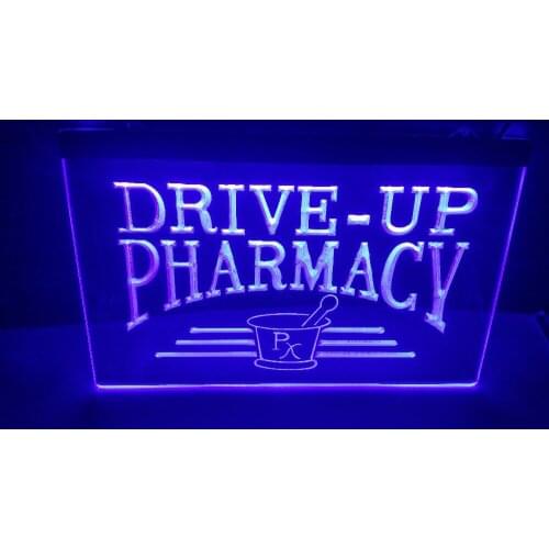 Ph08 Drive Up Pharmacy RX Drug Stores LED Neon Light Sign Wholeselling Dropshipper