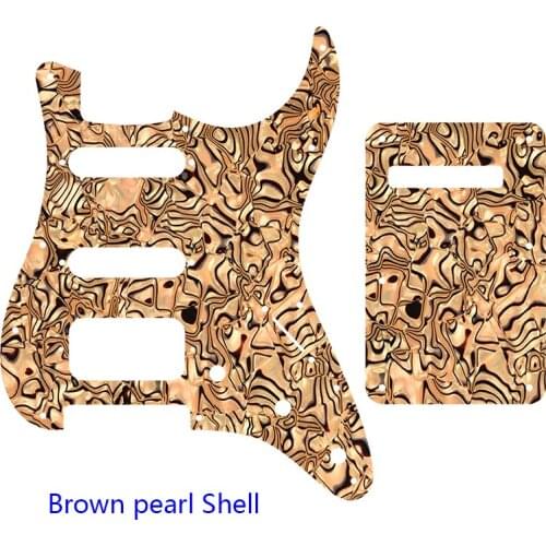 Pleroo Custom Guitar Parts - For USA 72'11 Screw Hole Standard St Humbcker Hss Guitar Pickguard Scratch Plate & Back Plate