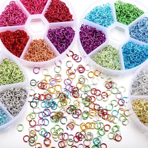 6 Colors/Box 6mm Colorful Open Jump Rings Split Jump Ring Connector For DIY Necklace Crafts Jewelry Making Findings Accessories
