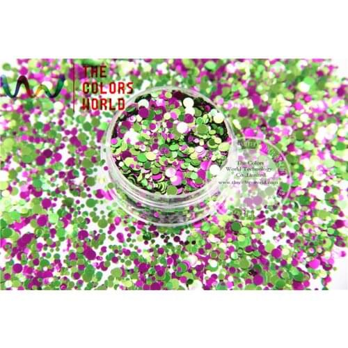 RM321-294 Mix Colors and Round Dot shapes Metallic luster Glitter for nail art makeup and DIY decoration