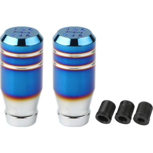 8cm baked blue manual gear shift head 5 speed aluminum alloy modified shift operating lever