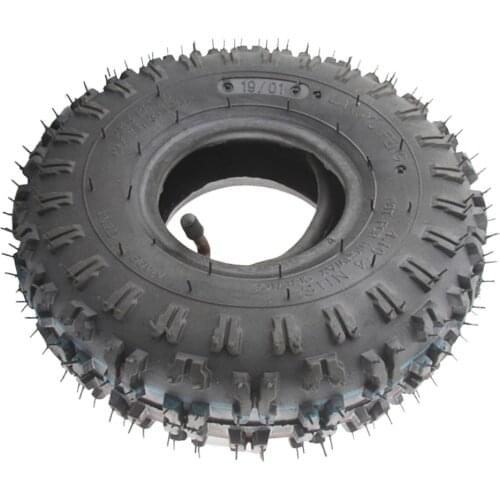 4.10-4 410-4 4.10/3.50-4 Tyre Tire + Inner Tube Replacement for Garden Rototiller Snow Blower Go Cart Kid Utility Carts ATV