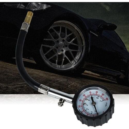 Tire Pressure Monitor Systems Long Tube Tire Pressure Gauge Meter 0-100PSI Tyre Air Pressure Tester for Car Motorcycle Universal