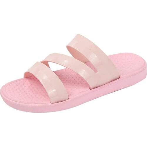 2021 New Women Indoor Floor Flat Shoes Girls Summer Non-Slip Flip Flops Bath Home Slippers Female Comfy Slides Zapatos Hot Sale