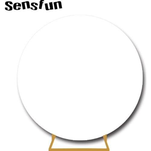 Sensfun Solid Color Round Circle Backdrop White Black Baby Pink Blue Birthday Party Baby Shower Wedding Photography Background