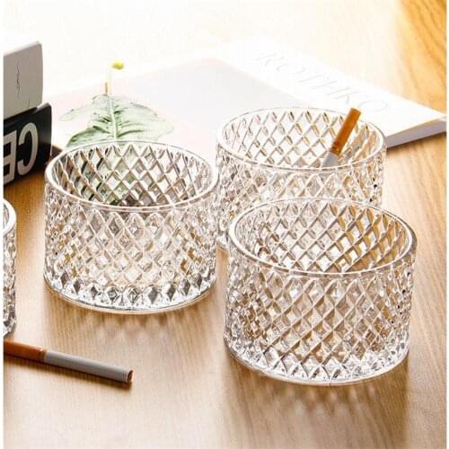 Creative Diamond Glass Ashtray Hotel Household Bedroom Office Ashtray ashtrays rest smoke inhaler ashtray mini ashtray Glass