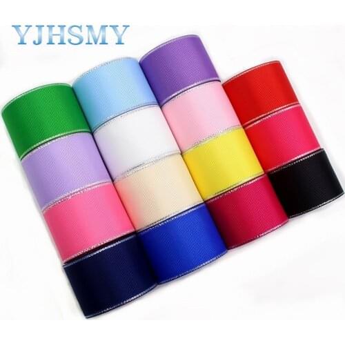 YJHSMY,I-19316-595,38mm 5yards Silver double sided bilateral Printed grosgrain Ribbons,Gift wrapping DIY handmade materials