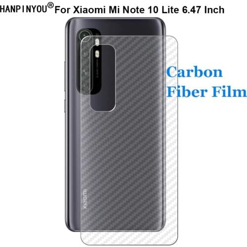 For Xiaomi Mi Note 10 Lite 6.47" 3D Anti-fingerprint Transparent Carbon Fiber Back Film Screen Protector Protect Sticker