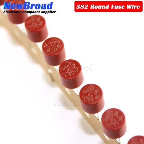10PCS 382 Round Fuse Wire 250V slow break T500mA T1A T2A T3.15A T4A T5A T6.3A