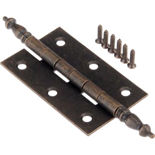 1x Antique Bronze Kitchen Cabinet Hinge Furniture Accessories Vintage Jewelry Wooden Box Hinges Fittings for Furniture