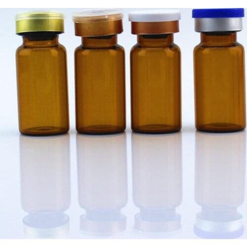 500pcs/lot 15 ML Amber Glass Bottle Vials With Flip Off Cap 1/2 oz Glass Container with Butyl Silicone Stopper