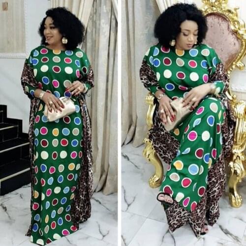 African 2 Piece Dress Sets Women 2020 Africa Clothing Muslim Long Dresses Print Abaya Ropa Islamic Clothes moroccan kaftan robe