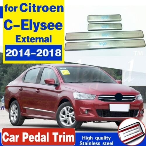 Car cover high quality stainless steel for 2014 -2018 Citroen Elysee C-Elysee Scuff Plate/Door Sill Car styling