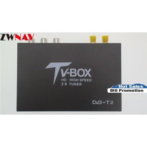 In Car Digital TV DVB-T2 MPEG-4 Digital TV Dual Tuner Receiver Box Tuner for Car for Android 4.4/5.1/6.0/7.1/8.0